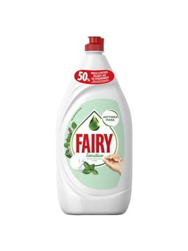 Levně 2x Tekutý prostředek na mytí nádobí Fairy Sensitive Teatree&Mint 1350 ml