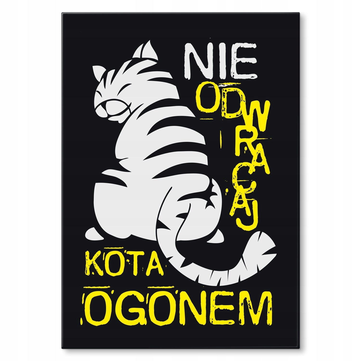 Kovový plakát Neotáčejte kočku ocasem Dárek 30 x 42 cm