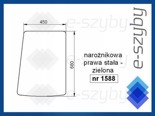 sklo New Holland T4.55 T4.65 boční pravé pevné