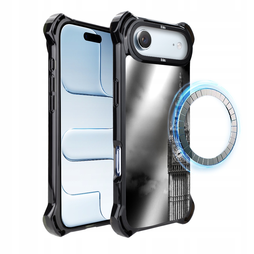Kryt Ibizu DropGuard Ultra pro iPhone Air Pouzdro MagSafe, Noir City, Big Ben