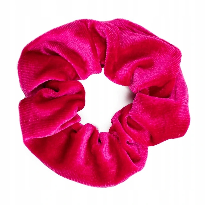 

Gumka do włosów aksamitka welur frotka różowa