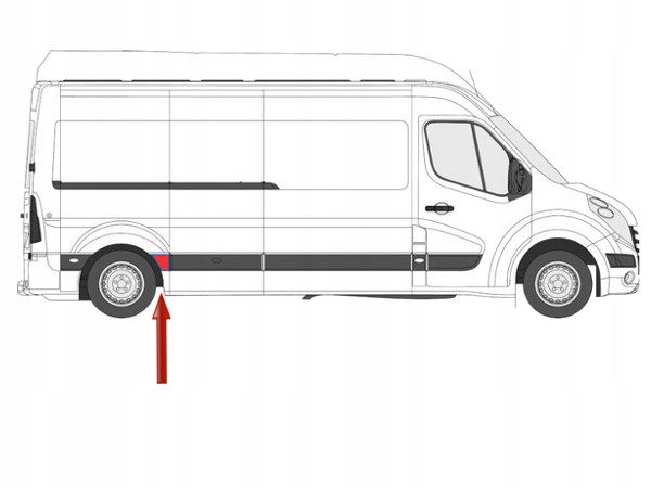 LISTWA BOCZNA do RENAULT MASTER III MOVANO PRAWA Producent części Ertons
