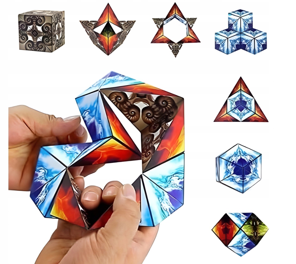MAGNETICKÁ ANTISTRESOVÁ KOSTKA MAGIC CUBE BAREVNÁ RŮZNÉ TVARY POSTAVY EAN (GTIN) 5701806609736