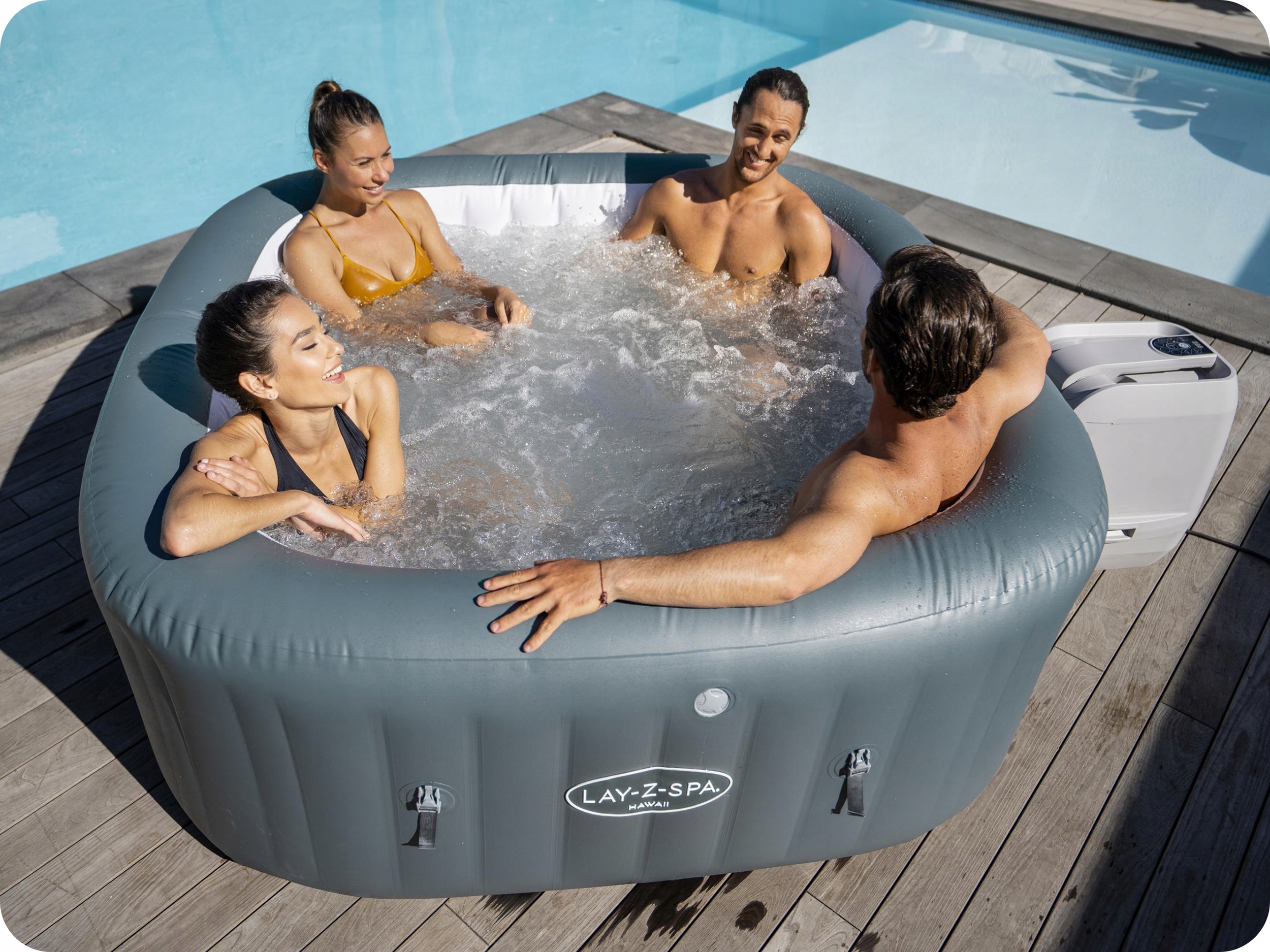 „JACUZZI INFLATABLE SPA 6os Hawaii HYDROMASSAGE Bestway“ talpa 795 l