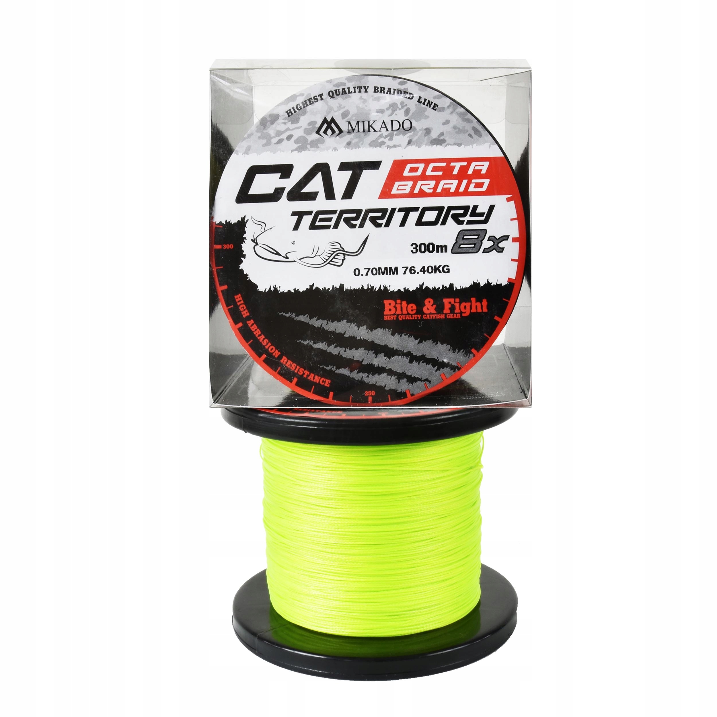 Plecionka sumowa Mikado Cat Territory Octa 0.70mm 300m 76,4kg żółta 1szt.