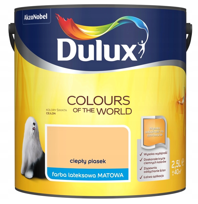 

Farba Dulux Świata- ciepły piasek, 2.5l