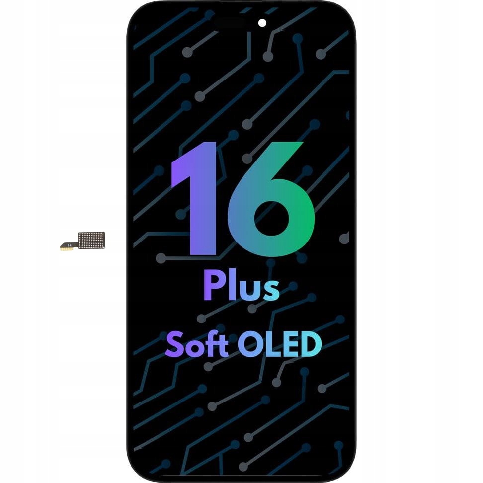 LCD displej pro iPhone 16 Plus Náhradní Soft Oled těsnění