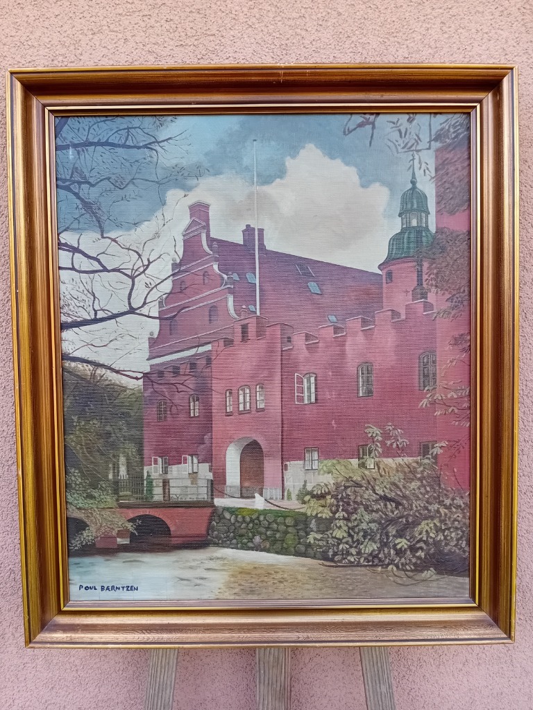 STARY OBRAZ OLEJNY NA PŁÓTNIE sygnowany