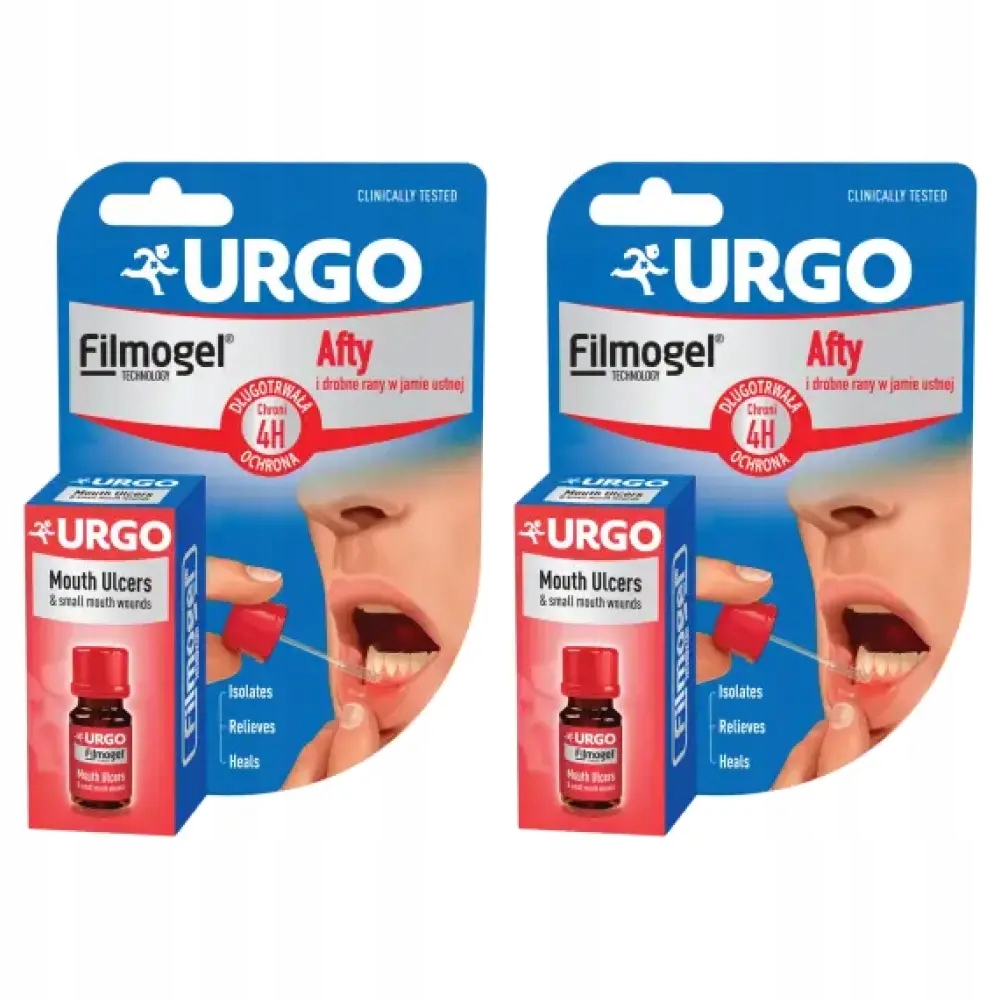 2x Urgo Filmogel Afty, opatrunek w płynie 6 ml
