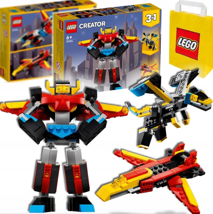 Lego Creator Robot Mech Bojowy 3W1 Samolot Smok Figurka Maszyny