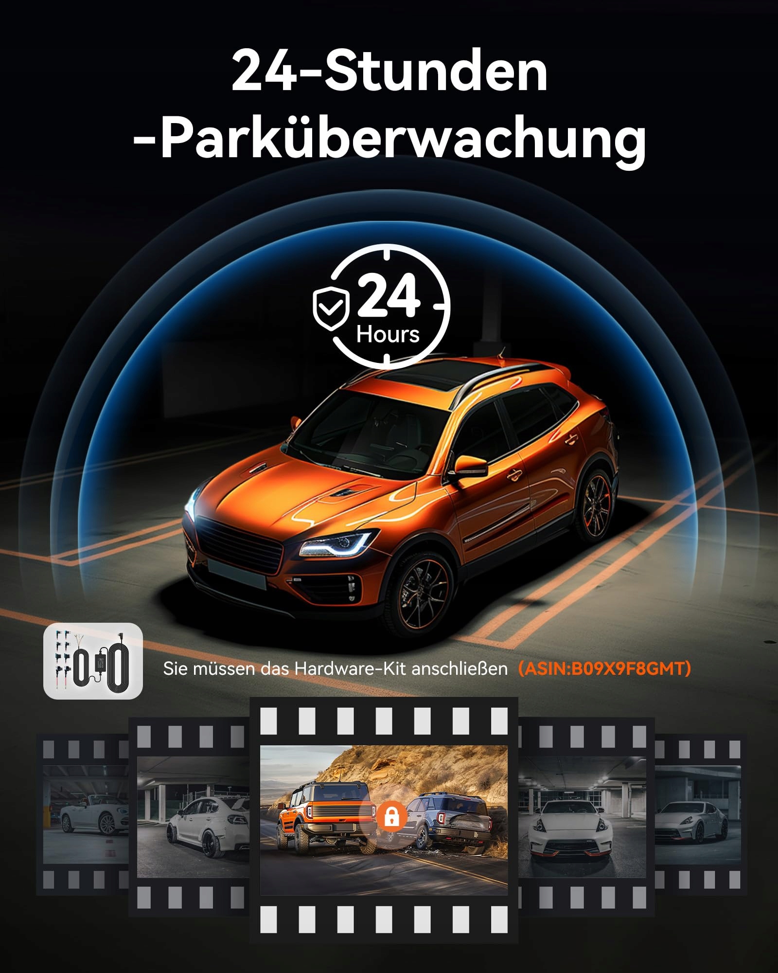WOLFBOX 12'' G850 Kamera Samochodowa 4K WiFi Sterowanie Głosowe GPS 64GB — miniatura 6