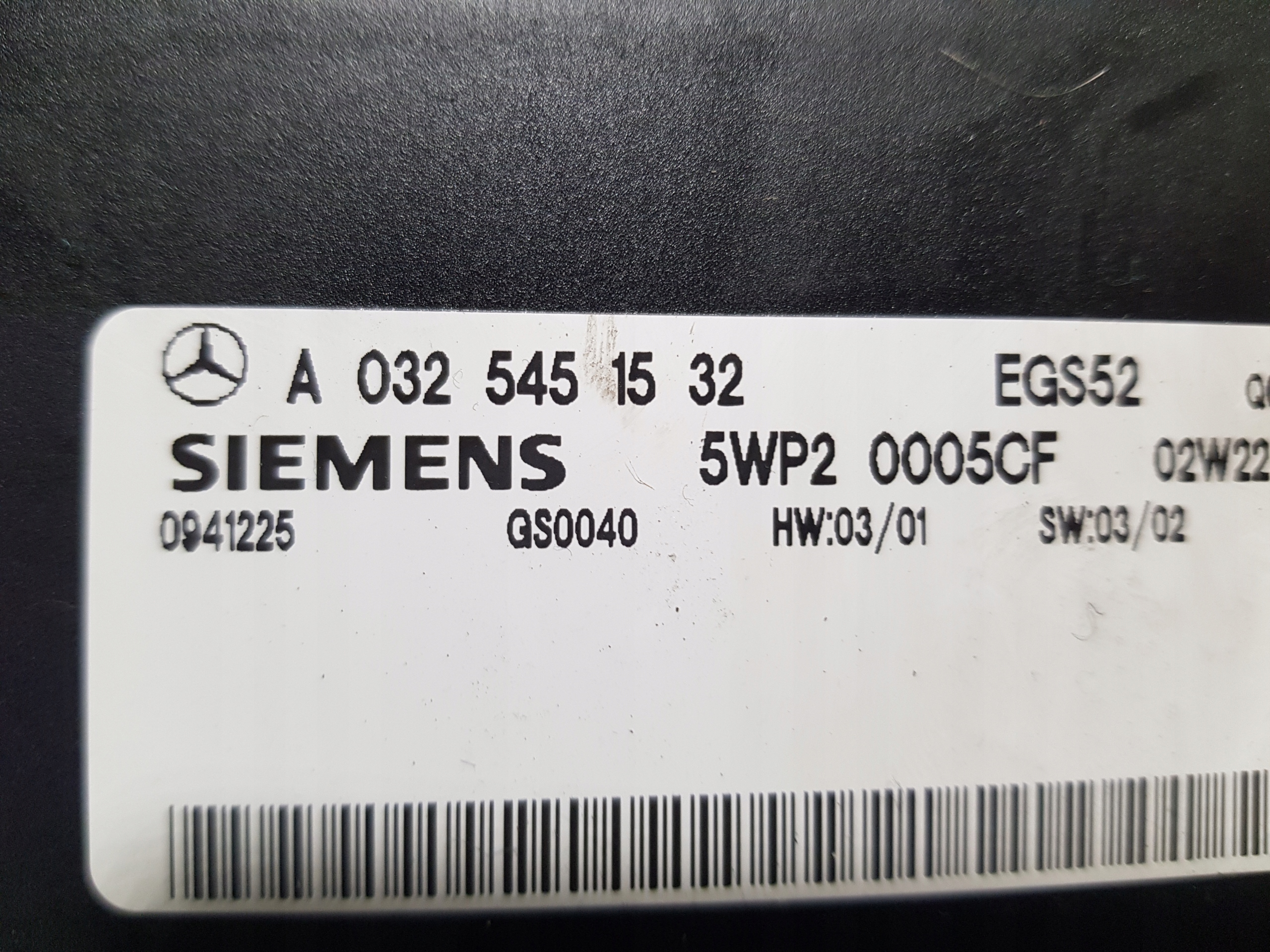 module control unit gearboxes MERCEDES SL R230 W230 0325451532