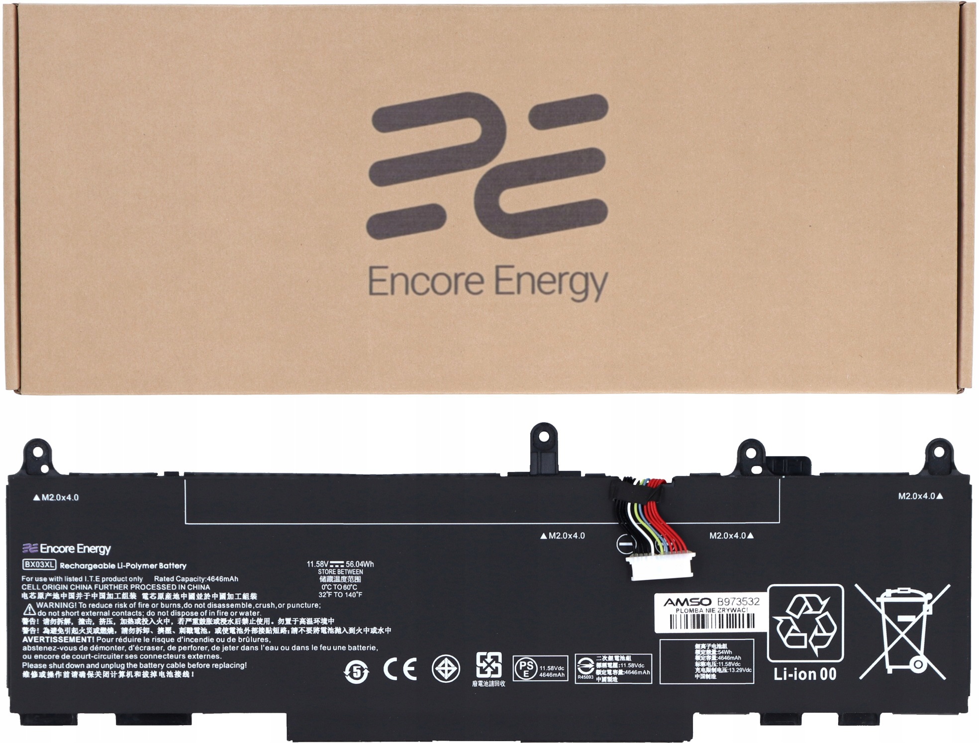 Batéria BX03XL pre Hp 830 835 840 860 ZBook FF14 FF16 G11 56Wh Encore Energy