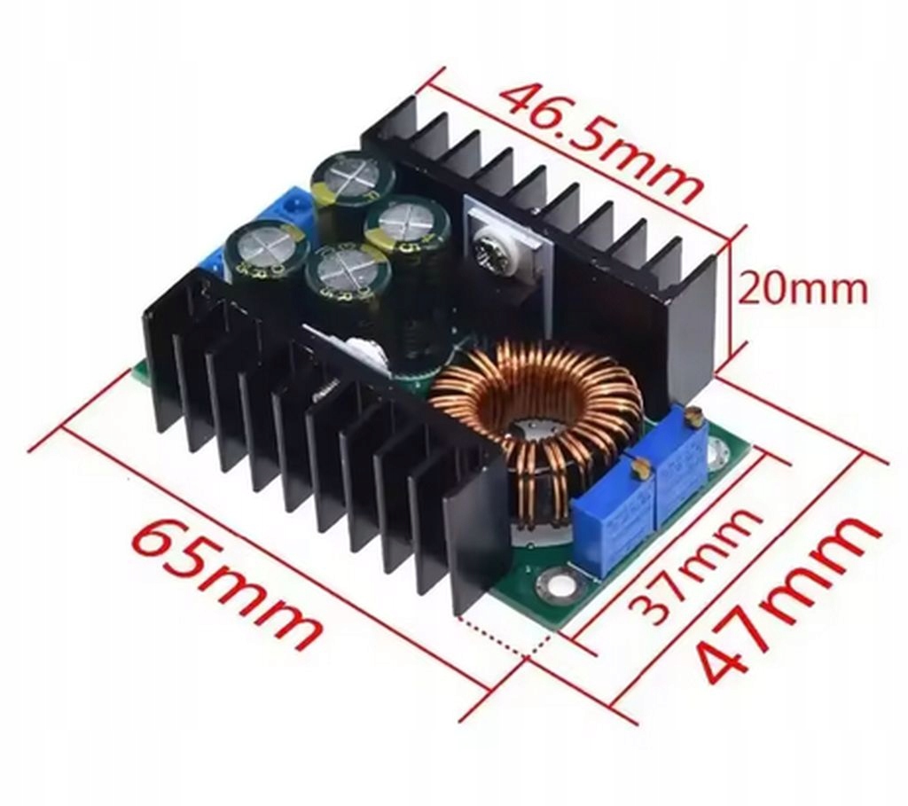 PRZETWORNICA NAPIĘCIA DC-DC 5-40V-->1,2-35V STEP-DOWN 9A 300W Producent bez marki