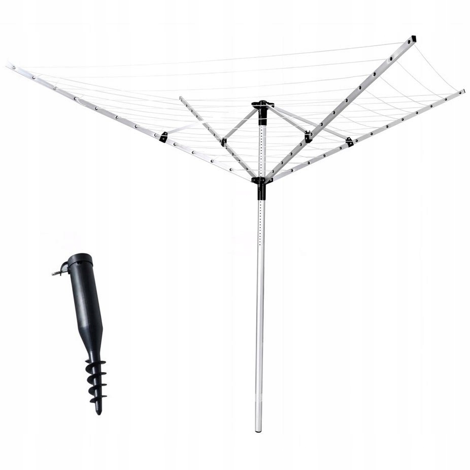 Zahradní sušák na prádlo 60 m sušící plochy vrták pro montáž p