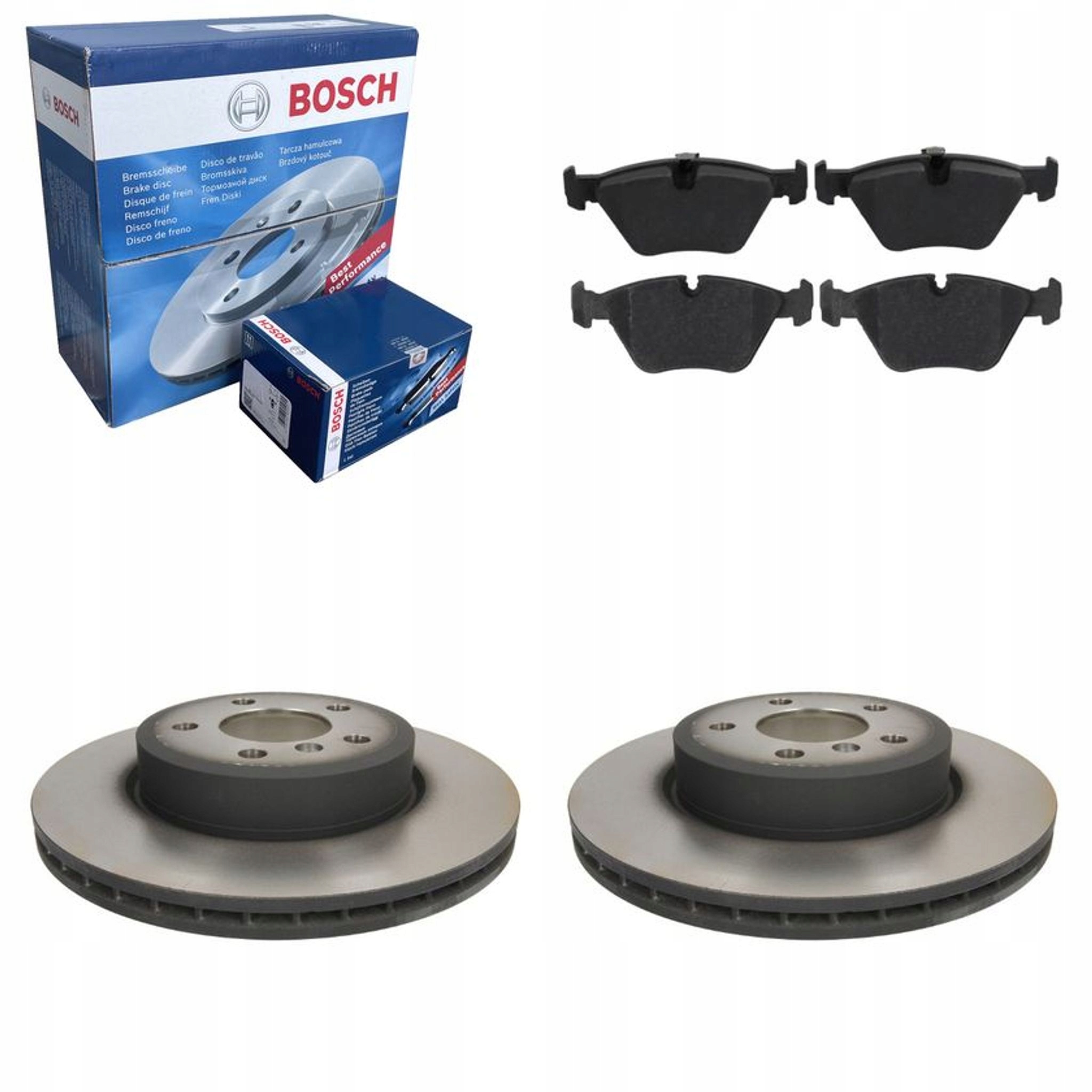 2× Bosch 0 986 479 348 тормозной диск + тормозные колодки перед 424 767 BMW 3