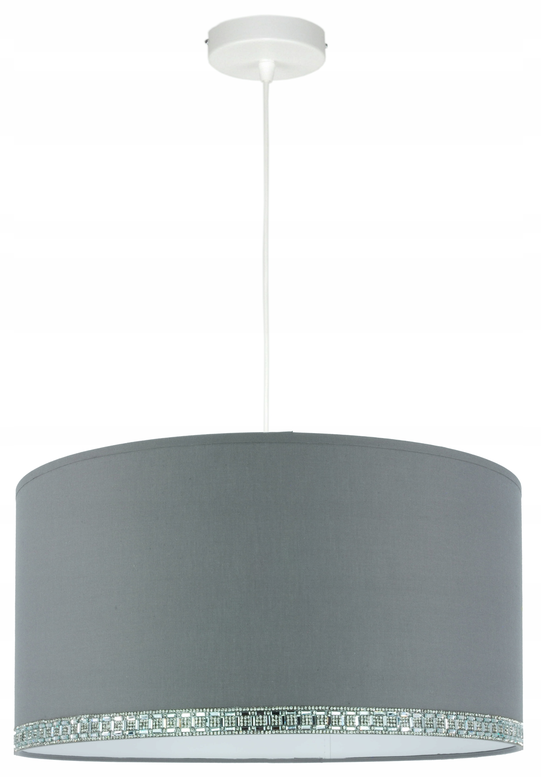 Moderní závěsná lampa šedé stínidlo dekorace, stínidlo 35 cm, obývací pokoj, ložnice,