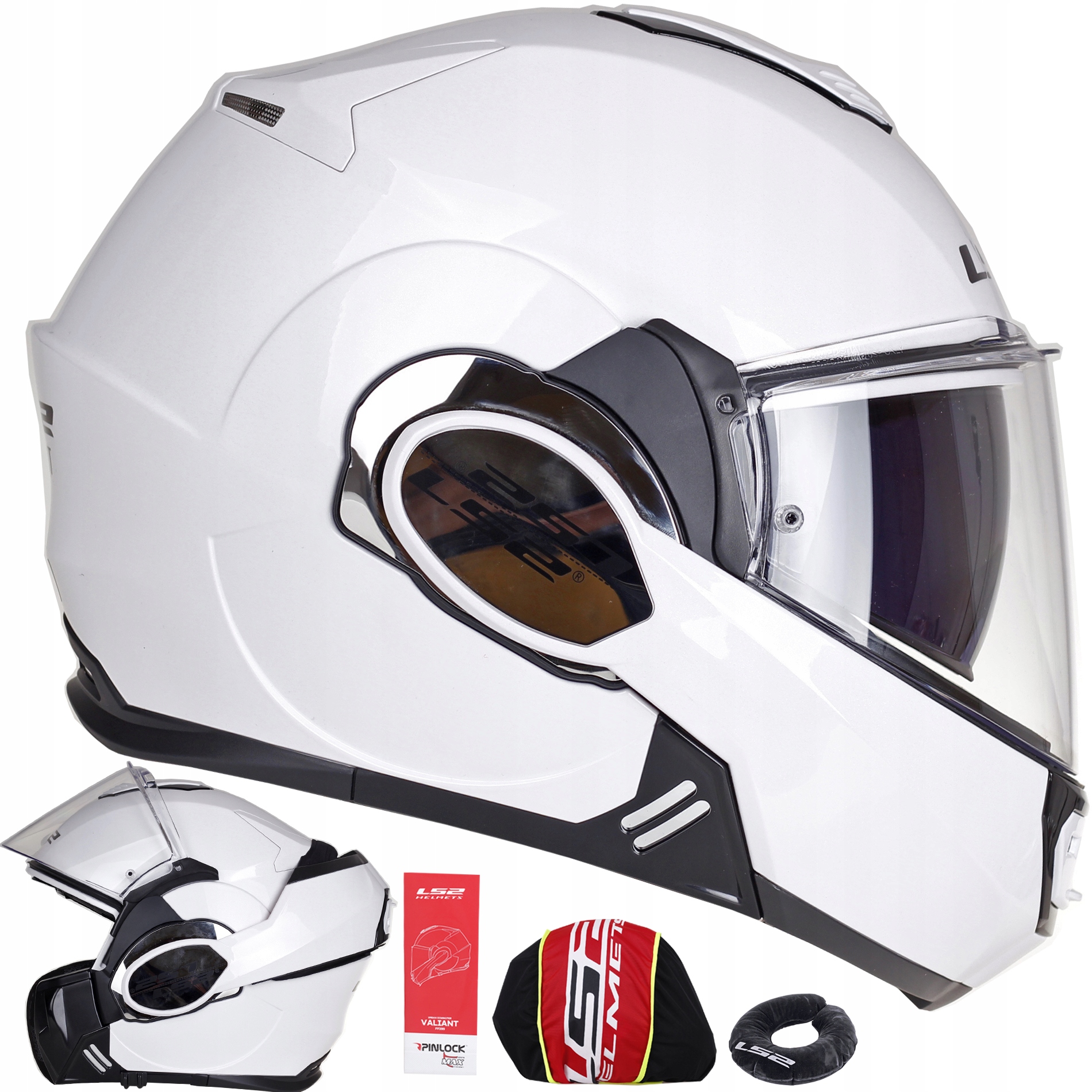 

LS2 FF399 Valiant white Kask Szczękowy Biały