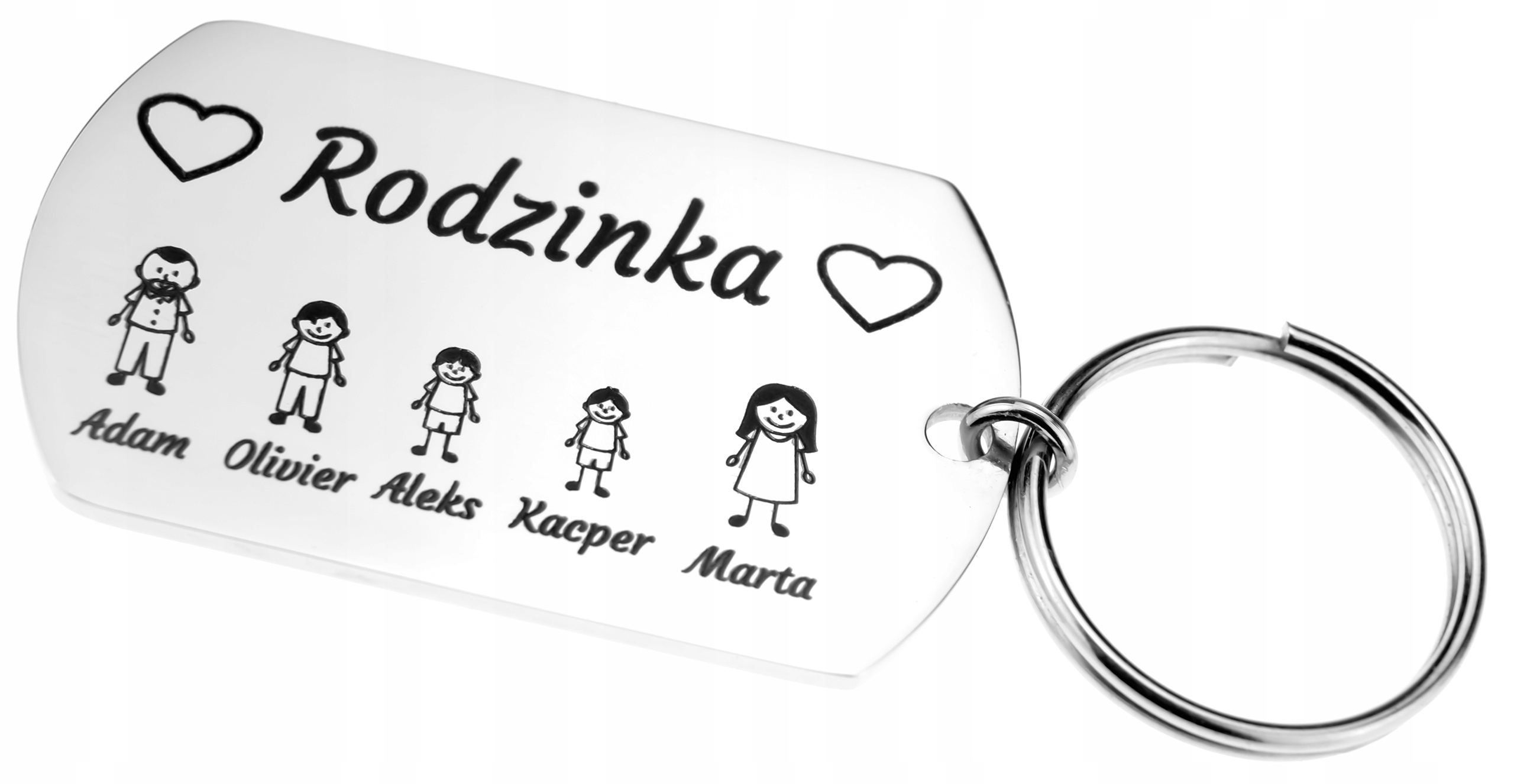 BRELOK BRELOCZEK do kluczy Nasza RODZINKA z GRAWEREM