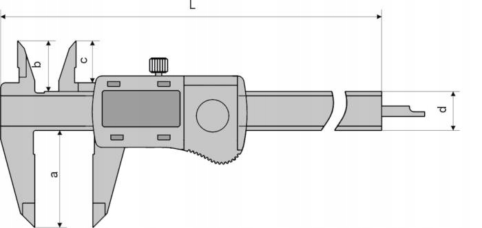SUWMIARKA DWUSTRONNA ELEKTRONICZNA MAUa-E 200 x 50 0.01 mm IP54 Marka Gimex