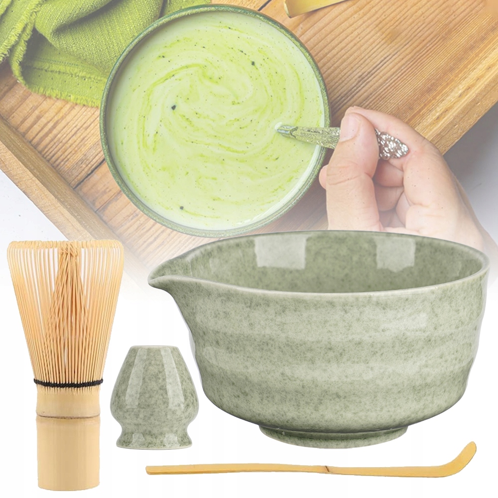 Zestaw Prezentowy 4SZT Do Herbaty Matcha Zestaw Do Parzenia Matchy Łyżka