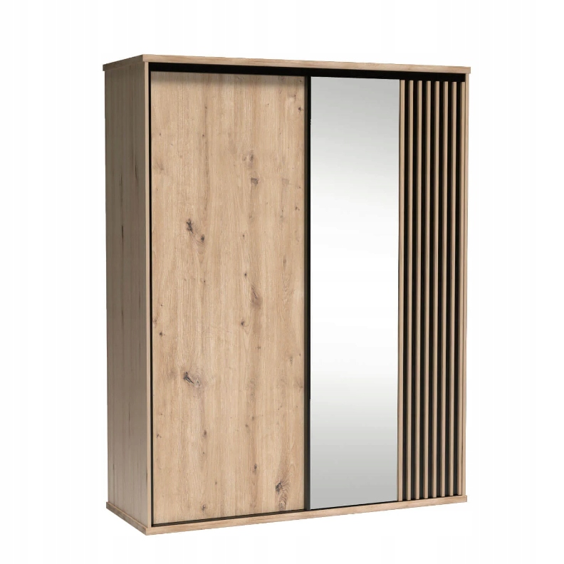 Velká Skříň Lamele C-14 Moderní posuvná skříňka do ložnice s policemi Zrcadlo