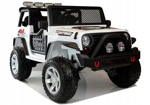 Auto Na Akumulator Duży Jeep Dla Dzieci 4x4 Miękkie Koła Eva Skóra