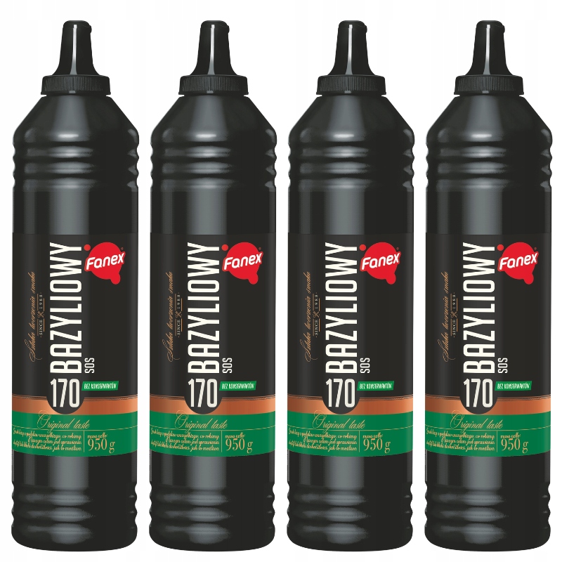 Zestaw 4 sztuk Fanex Sos Bazyliowy 950 G majonezowy do sałatek Nr 170