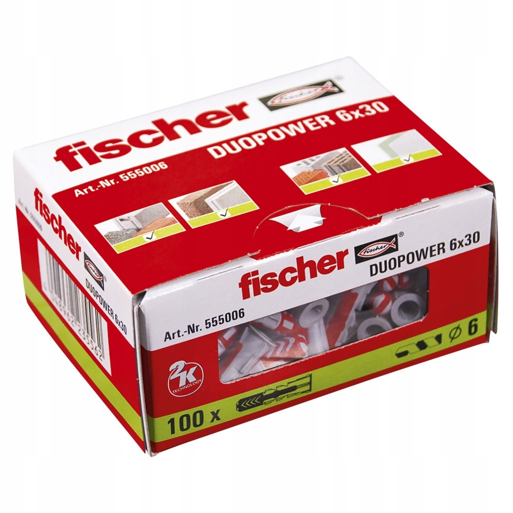 

Kołki Duopower Fischer 555006 6x30mm