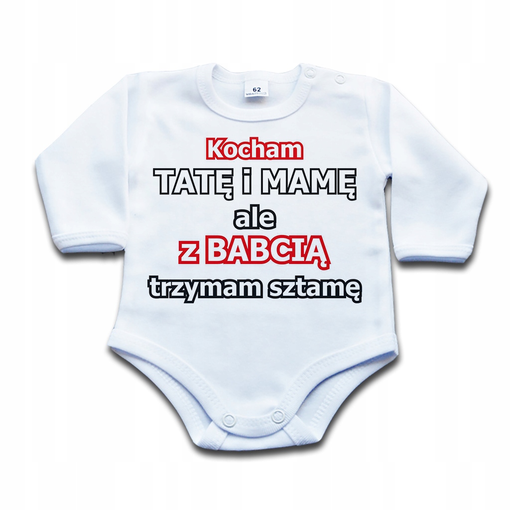 

Z babcią trzyma sztamę body niemowlęce 86 dł