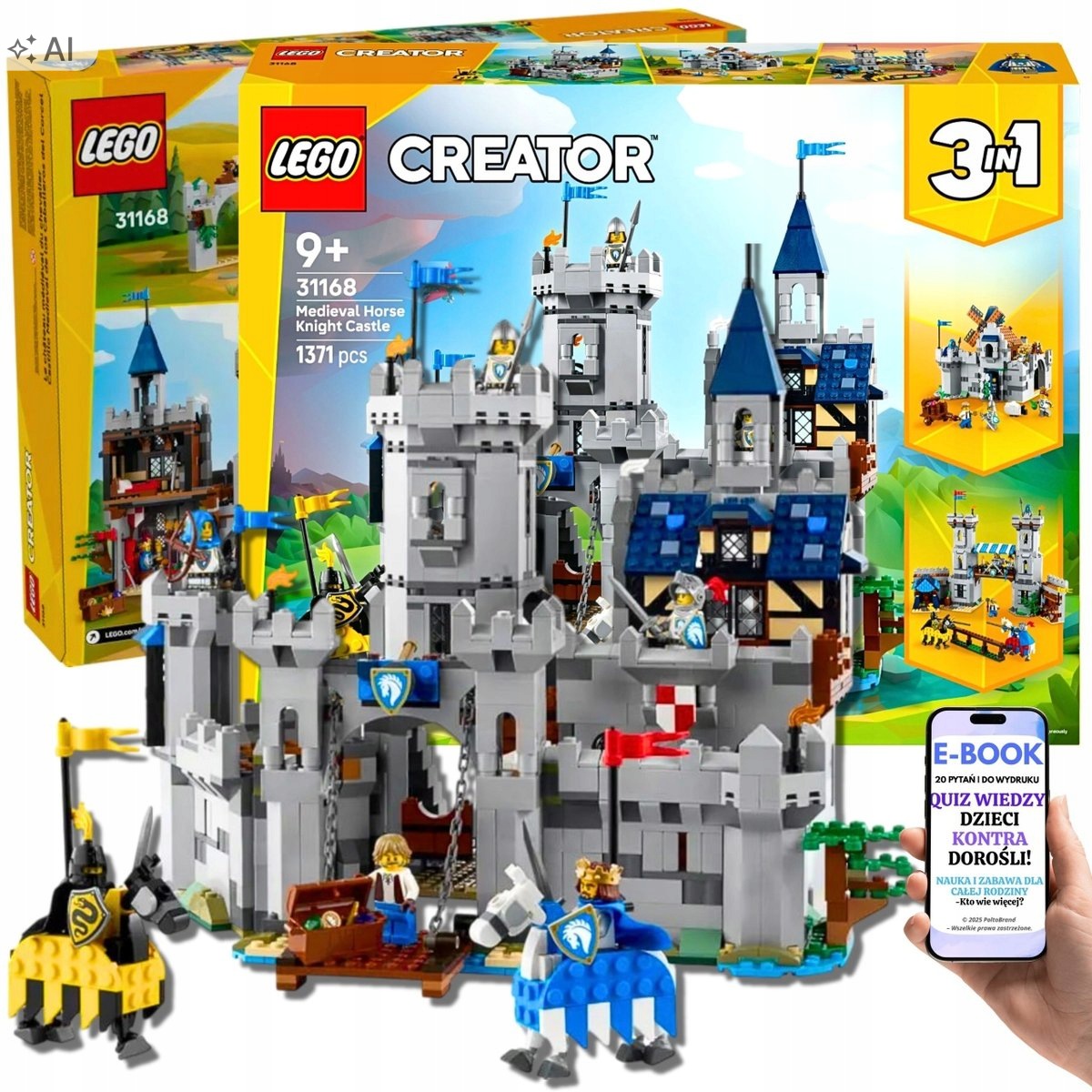 Lego Klocki Średniowieczny Zamek 3w1 Twierdzę Dla Niego EBOOK-2