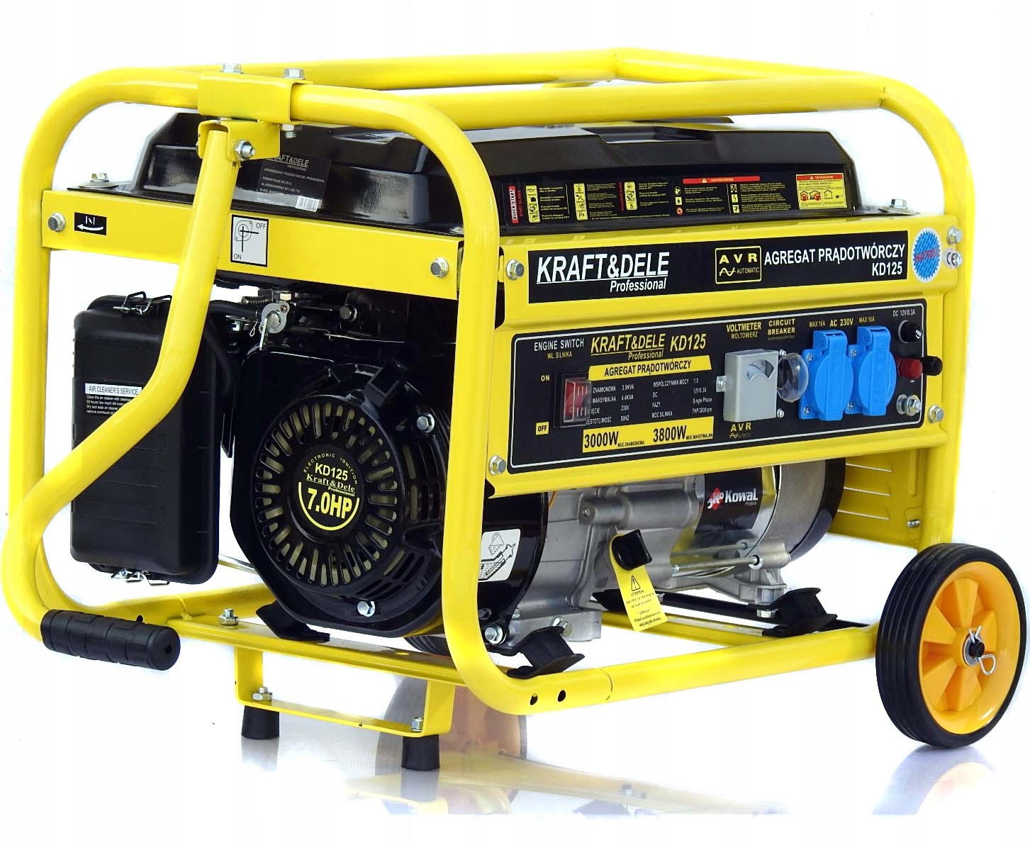 Agregat prądotwórczy 3800 W generator prądu 1 faza K&D PROFESIONAL Typ agregatu jednofazowy