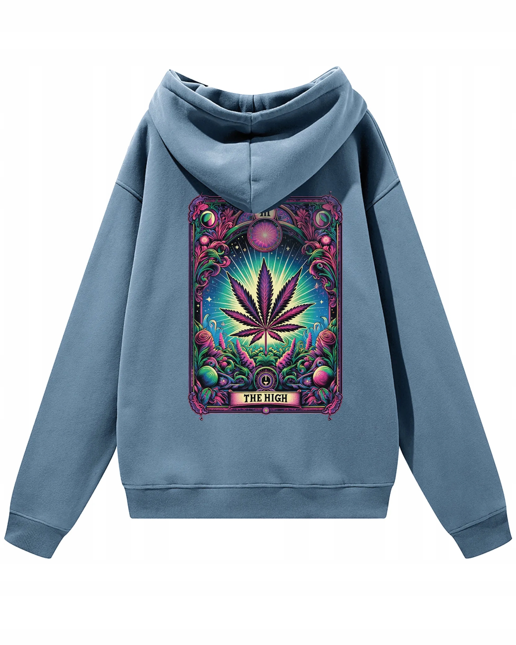 s kapucí Oversize mikina The High 420 Marijuana Leaf, velikost XL