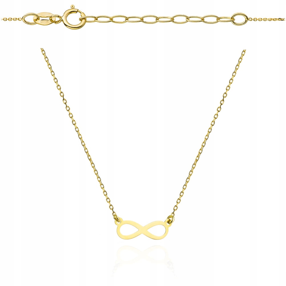 Náhrdelník zlatý 585 znak nekonečna lehký elegantní doplněk 14k