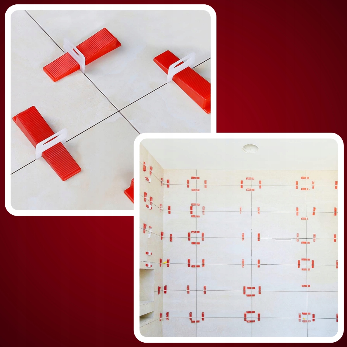 KLINY DO MONTAŻU UKŁADANIA PŁYTEK GLAZURY SYSTEM POZIOMOWANIA 100SZTUK Marka NELINO