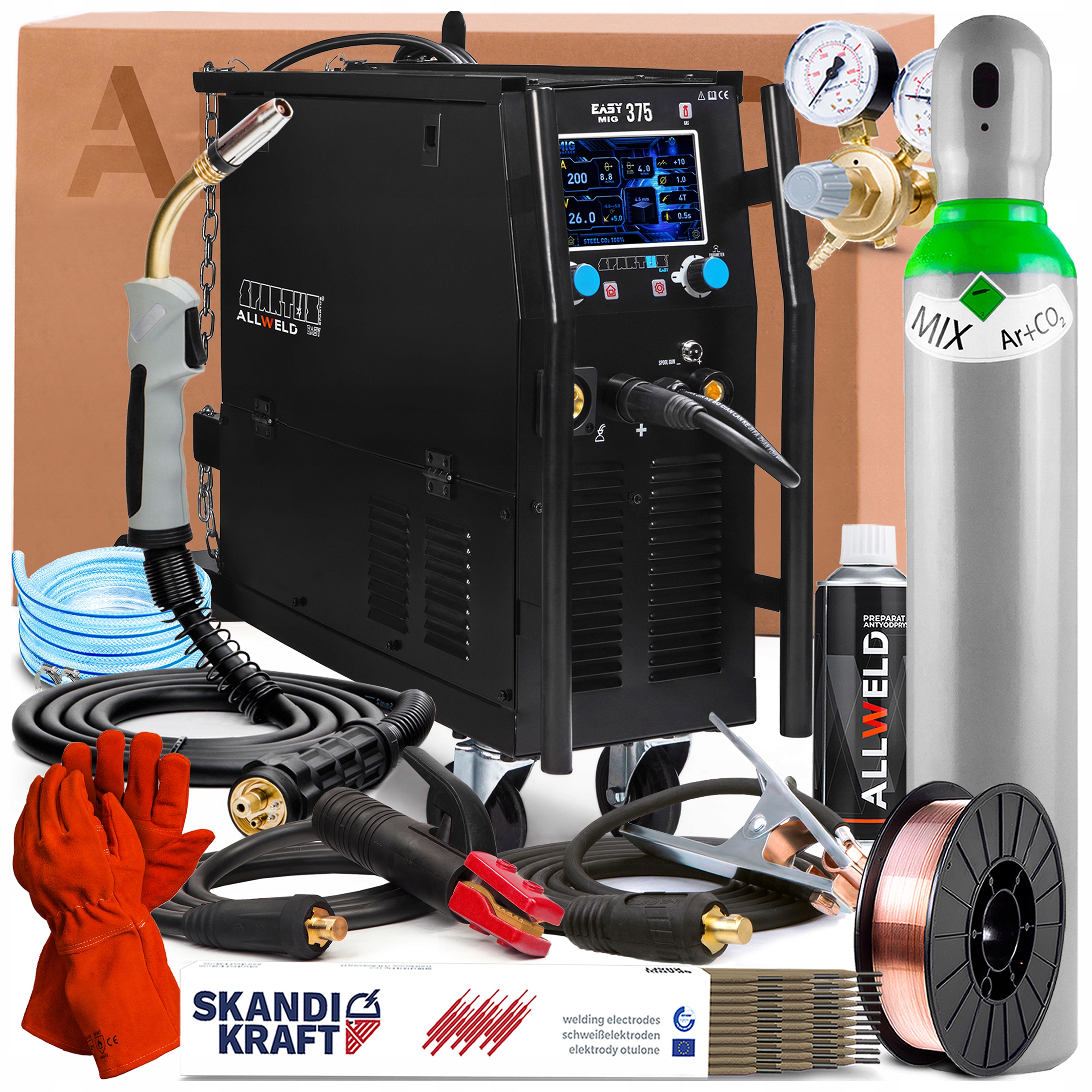 Svařovací Stroj Spartus Easymig 375 400V 350A Synergie Tig DC Lift Mma Hot Start