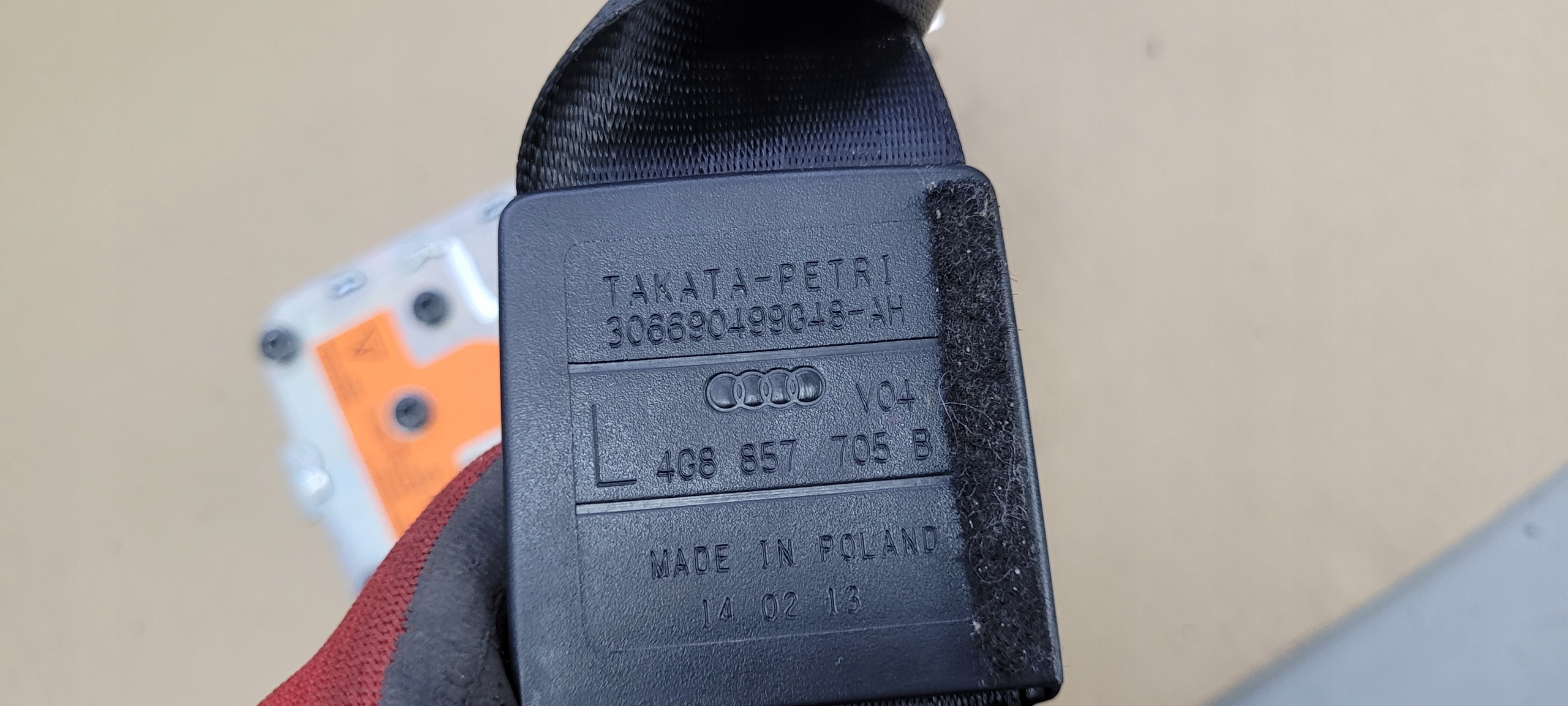A6 C7 4G tension belt safety left front 4G8857705B A7 4G