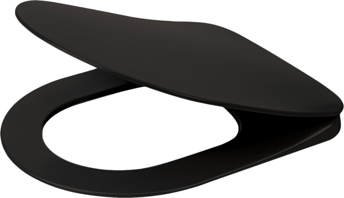 Wc sedátko Peonia Slim nero pomalu padající, černá, antiseptická