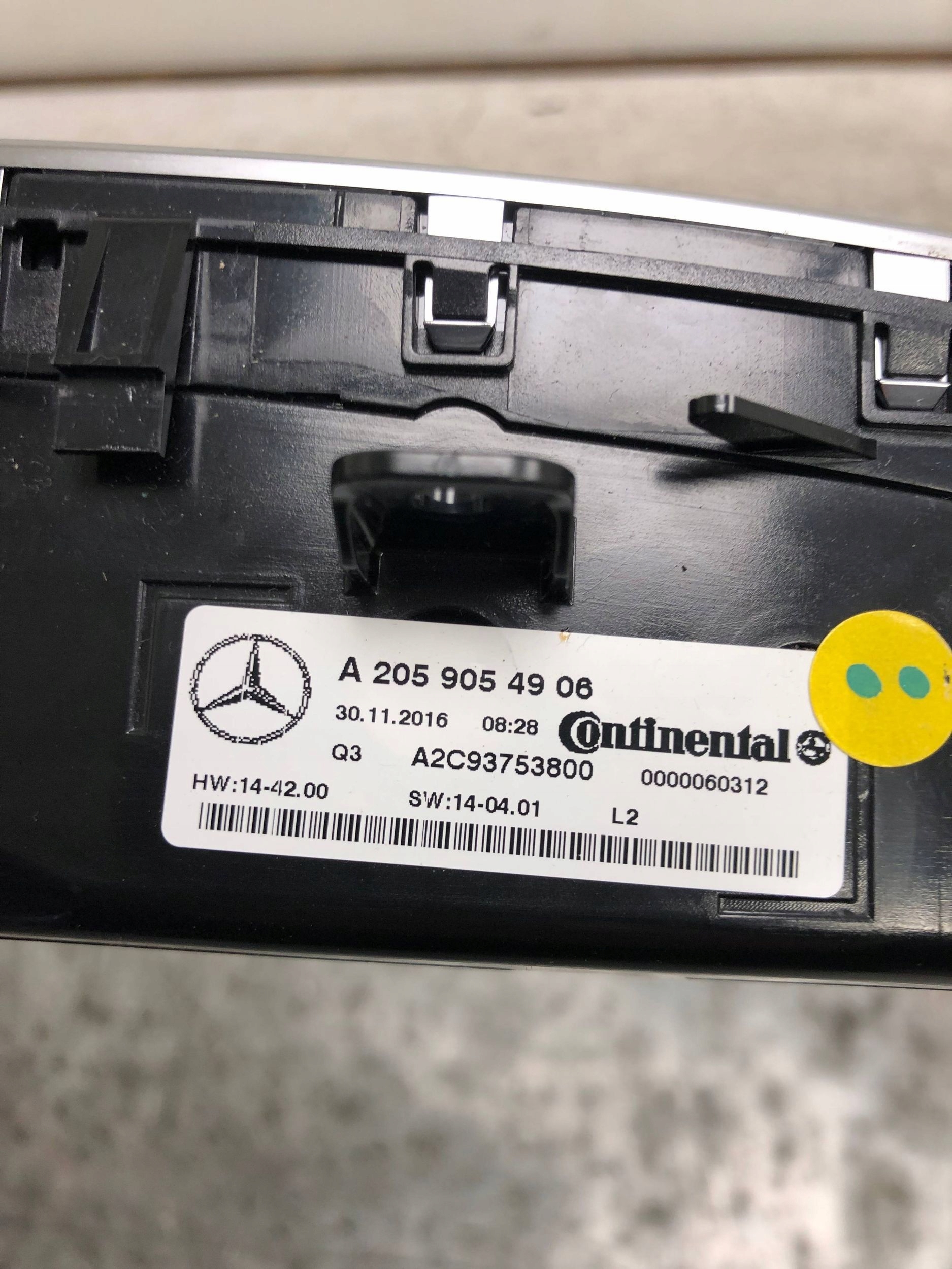 Unite commande clima MERCEDES W205 A2059054906