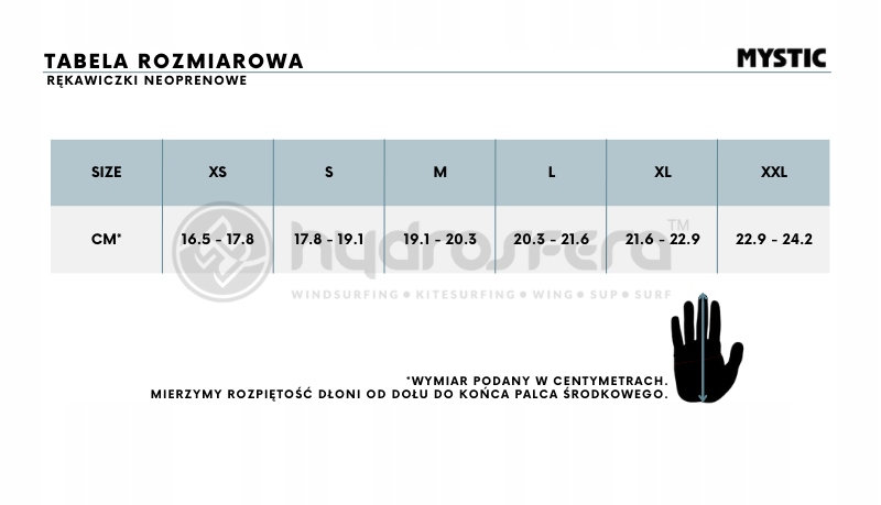 Rękawiczki Mystic 2024 Rash Glove SF Bk - XXL Rozmiar XXL