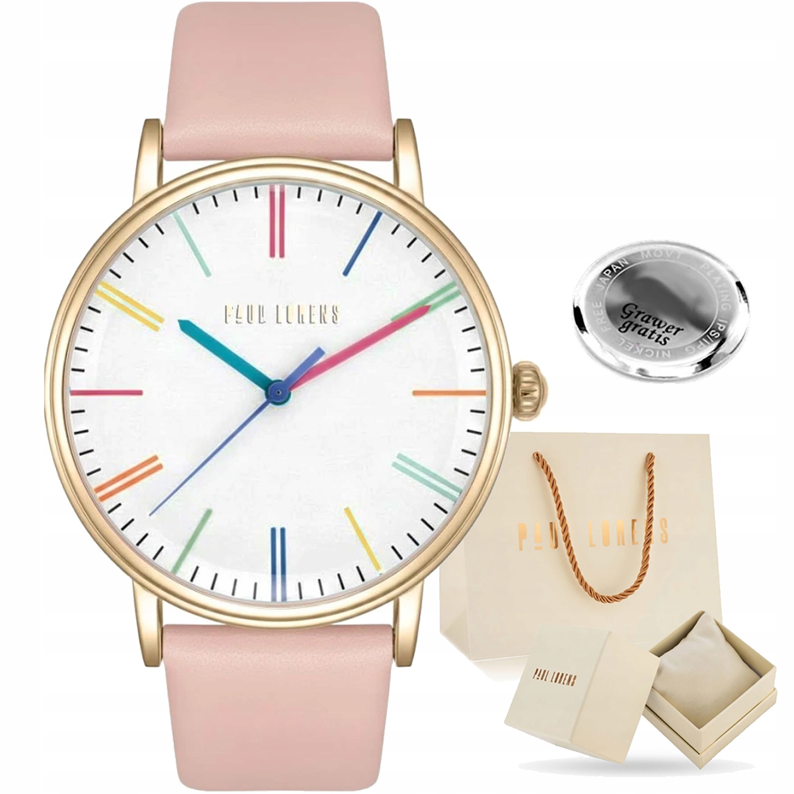 Velké dámské hodinky Paul Lorens Almar s efektním ciferníkem Gravírování