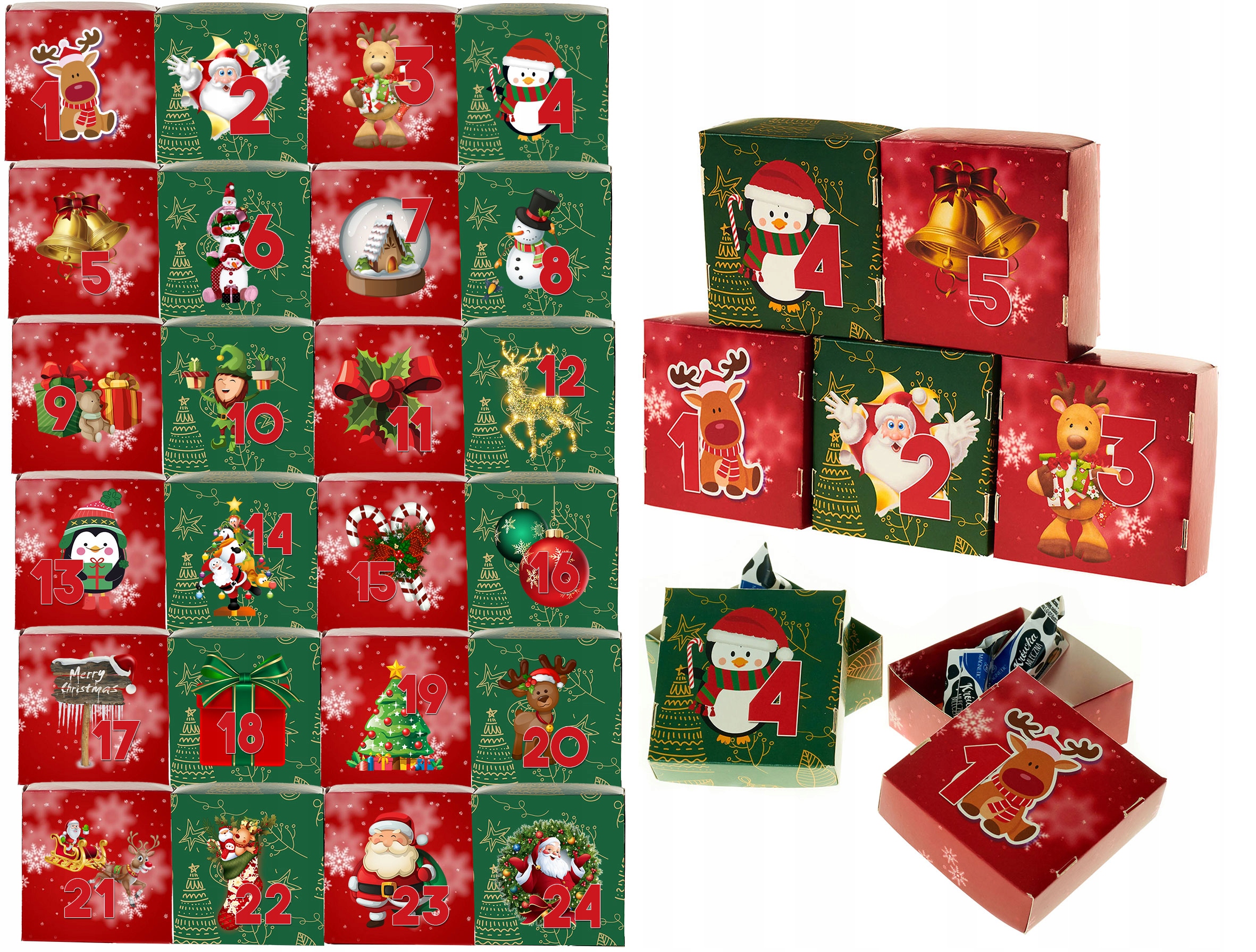 KALENDARZ ADWENTOWY PUDEŁKA DO WYPEŁNIENIA Y4