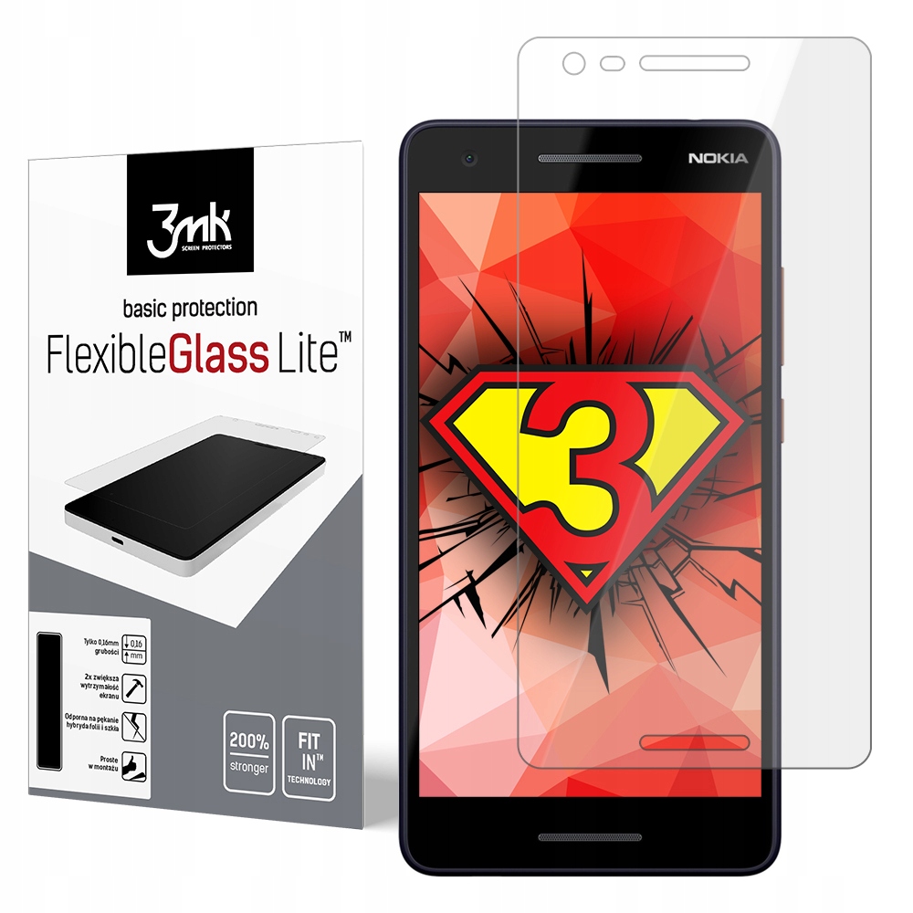 

Nokia 2.1 ------ szkło 3mk ---- FlexibleGlass Lite