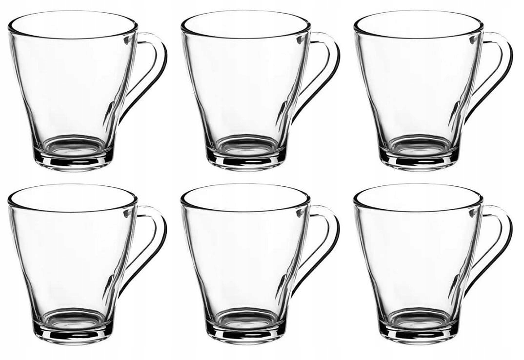 

6x Szklanka z uchem kubek szklany LILI 250 ml