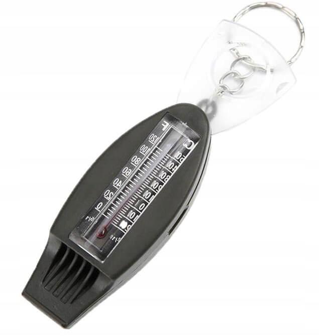 Camo Gwizdek Survivalovy Z Kompasem Lupą I Termometrem Brelok