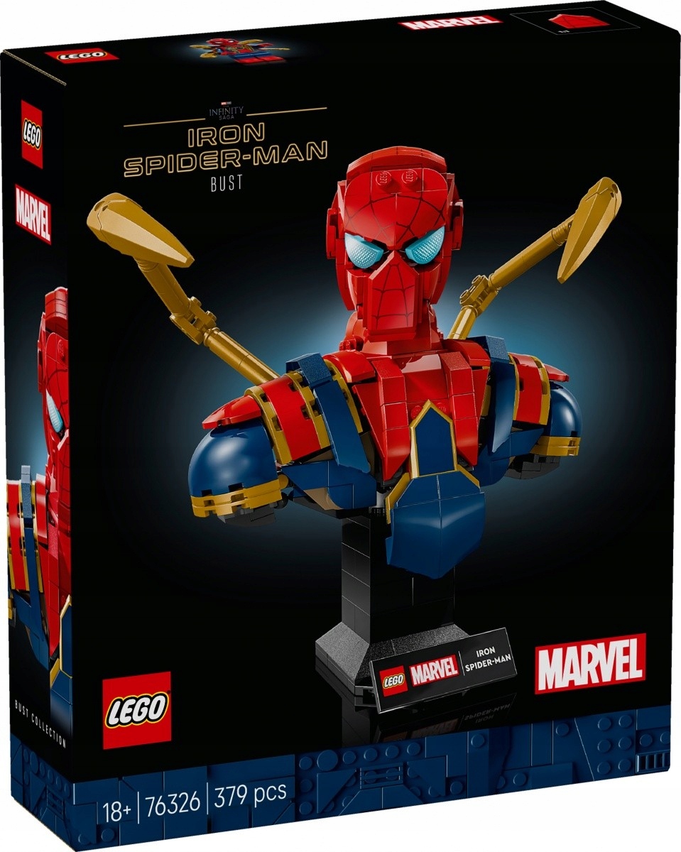 Lego Stavebnice Heroes 76326 Iron Spider-Manova busta