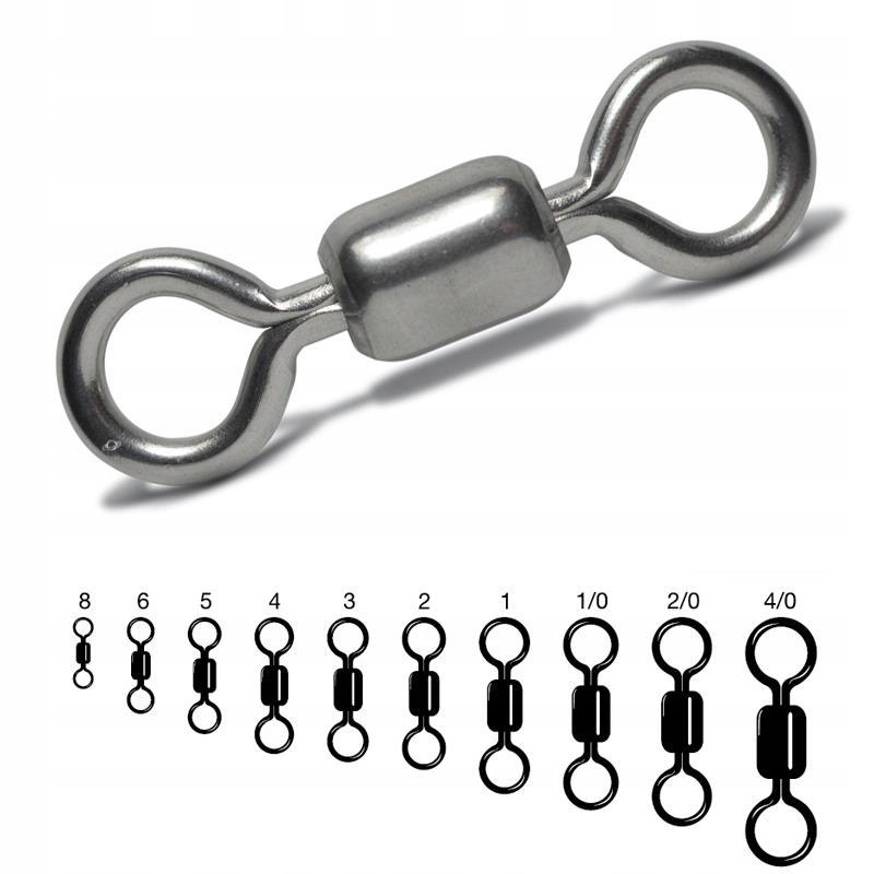 Krętlik VMC nierdzewny 3126 Crane Swivel #8 90lb 10szt