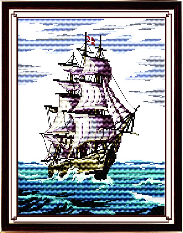 Křížková výšivka počítaná sada (kanva, mulina)