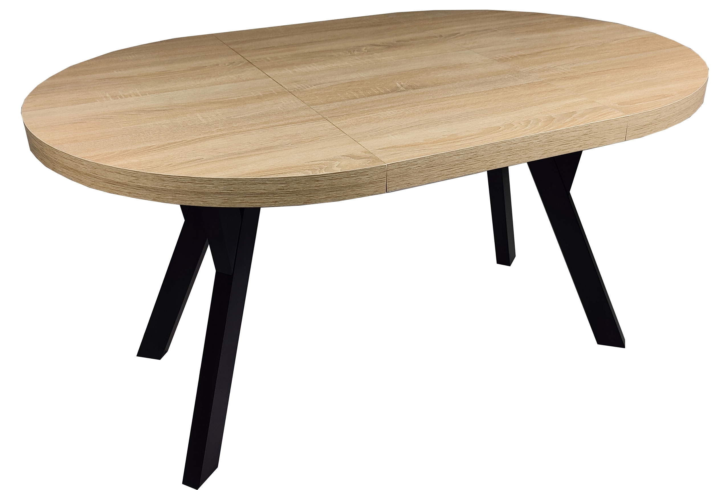 Stół okrągły solidny rozkładany DĄB SONOMA 100/200 Głębokość mebla 100 cm