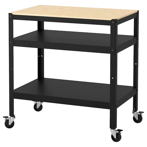 

Ikea Bror Wózek czarny sklejka sosnowa 85x55 cm